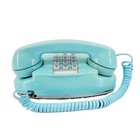 Vtg Princess Push Button Telephone Western Electric Landline Teal Blue Turquoise