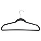 10 Super Slim Velvet Huggable Hangers In Black