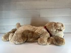 Fao Schwarz Fetch Puppy Dog Plush 25  Red Collar Floppy Stuffed Animal Brown Htf