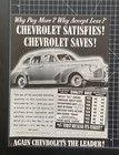 Chevrolet Cars Essential Motoring First Leader Detroit Mi Vintage Print Ad 1941