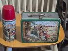 1955davy Crockett Metal Lunch Box With Thermos - Rare Vintage Collectible