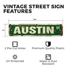 Austin Vintage Style Rustic Street Sign Childrens Name Room Metal Road Sign