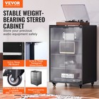 Vevor 5-tier Av Media Stand With Wheels Wooden Audio-video Media Stand Black
