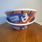 Kellogg   s Tony The Tiger Frosted Flakes Cereal Bowl Melamine 2007 Lot Of 2 