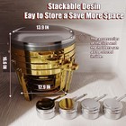 Amhier Chafing Dishes For Buffet 4 Pack  5qt Round Stainless Steel Chafing Di   