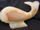 Ocean Whale Natural Stone Carved Onyx White Animal Figurine Statue Sculpture 6 