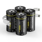 8 Pack Rechargeable Lithium D Cell Batteries Long-lasting 1 5v 10000mwh D Size