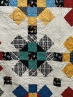 Vintage Floral Wheel Quilted Throw 59    X 59   