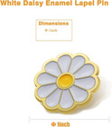 6pcs White Daisy Lapel Pin - Small Daisy Award Pin For Nurses   Girl Scouts