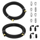 An6 Power Steering Pump Hose Fitting Kit Return Tank For Pump Mounted 