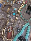 Southwestern Native American Jewelry Lot All Wearable Mix Of Vintage   Modern 