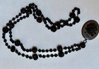 Exquisite Victorian Gutta Percha Mourning Necklace Pendant And 21   Carved Chain