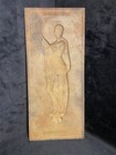 Antique Vintage Cast Iron Goddess Relief Fireplace Fireback