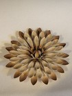 Vintage Mid Century Metal Enamel Flower Brooch Multilayer Ombre Spoon Petals