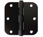 21 Black 3 5  X 3 5  Interior 5 8 Radius Round Corner Door Hinges 3 1 2 Inch
