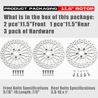 2pcs Front   1pce Rear 11 5  Chrome Brake Rotors Polished For Harley Touring