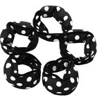 Bememo 40 Pieces Soft Curlers Hair Rollers Overnight  Polka Dot  Black