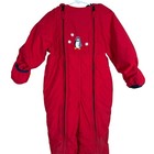 Ll Bean Toddler Red Penguin Snowsuit Fleece Lined Hooded Winter Bunting 4t