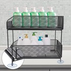 Sliding Drawer Storage Kitchen Organizer 2 Tier Under Sink Pull Out Shelf Holder