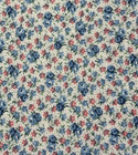 Vintage 1930 s-40 s Feedsack Fabric Piece 9x10    Blue-pink With Dots