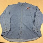 Chicago Northwestern System Denim Shirt Railroad Engineer Train Vintage Xxl