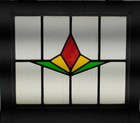 Geo Simple Old English Leaded Stained Glass Window 21 x 18 1 2 