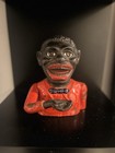 Original Vintage Cast Iron Black American Jolly N  Mechanical Bank  Series A6