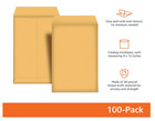 100 Pcs Clasp Envelopes 9x12 28lb Kraft Shipping Mailing Gummed Business Manila