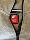Nike Boys Full Zip Hooded Hoodie Xs Gray black Fleece Logo Pockets