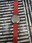 Fossil Jr1422 Chronograph Men s Watch Black Dial Red Silicone Strap