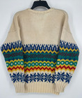Vintage 80s Gap Clothing Co Nordic Ski Snowflake Knit 100  Wool Sweater Colorful