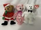 Ty Beanie Babies Collection Lot Of 3 Plush Bears Smitten  Kringle -errors   Mr 