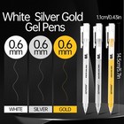 3 Colors 0 6mm Extra Fine Point Gel Pen Set     White  Gold   Silver Gel Ink Pe   