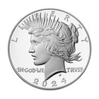 2024-s  1 Proof Peace Silver Dollar W  Box  Ogp  coa