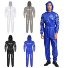 Mens Long Sleeve Work Coverall Shiny Waterproof Jumpsuit Protective Suit Outfits