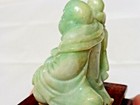 Vintage Chinese Carved 100  Natural Untreated Jade Budda Statue