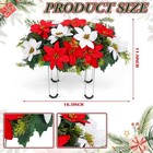 Christmas Cemetery Decorations For Grave Headstone Flower Saddle Artificial F   