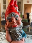 2 Vintage Heissner West Germany 16  Pvc Plastic Garden Gnome 914   937