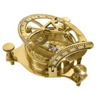 Vintage Maritime Solid Brass Sundial Compass Nautical Marine With Wooden Box