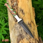 Handmade Damascus Steel Hunting Dagger Fixed Blade Boot Knife Sheath Full Tang