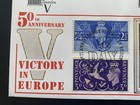 1995 Benham Silk Fdc Ve Day London V e   1946 Victory Stamps Double Dated