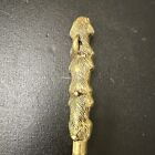 Vintage Long Brass Shoe Horn - Three Wise 3 Monkeys Figured Shoe Horn Jeweled