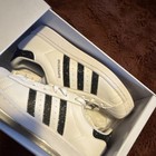 Adidas Superstar Unisex Kids White Black Low Top Leather Sneakers Us 5 5