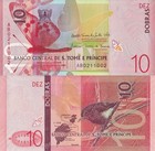 Sao Tome E Principe 10 Dobras 2020-2023 P 77 Unc 1 10 Bundle Lot 10 Pcs