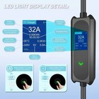 32a Nacs Ev Charger 3 5meter Cable Matching Plug Lcd Screen For Electric Cars