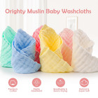 Orighty Muslin Baby Washcloths Pack Of 6 - Soft Face Cloths For Newborn