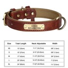 Soft Leather Personalized Dog Collar Id Tag Engraved For Small Medium Large Dogs