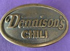 Vintage Belt Buckle Dennison s Chili Advertising Oval 3 5  Wide Country Western