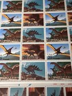 Lot Of 4 Unused Usps Dinosaur Stamp Sheets  25        Mint  Original Pages   1989