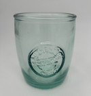 San Miguel Recycled Glass Cup 13 5oz Embossed Drinking Tumbler Spain